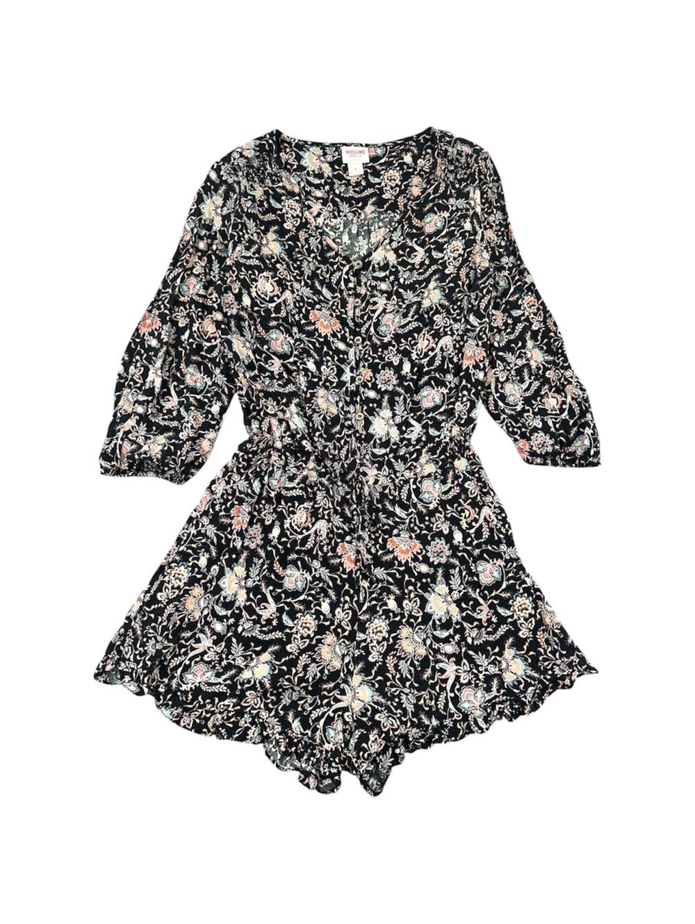 Mossimo Supply Co. Whimsigoth Floral Ruffle Romper